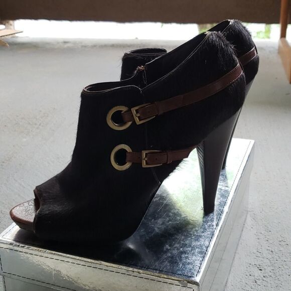 Chocolate Saks Fifth Ave 'Fable' Belted Booties - Picture 3 of 8